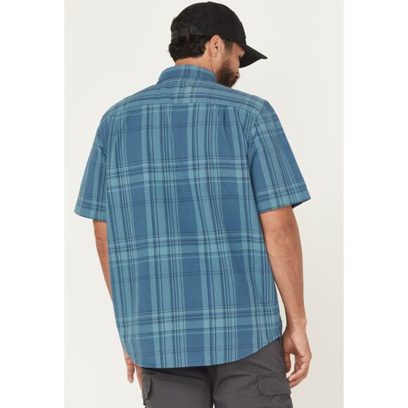New CARHARTT Loose Fit Midweight Short Sleeve 100% Cotton Plaid Shirt MEDIUM - Picture 2 of 2